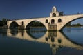 Medieval bridge over Rhone, Avignon, France